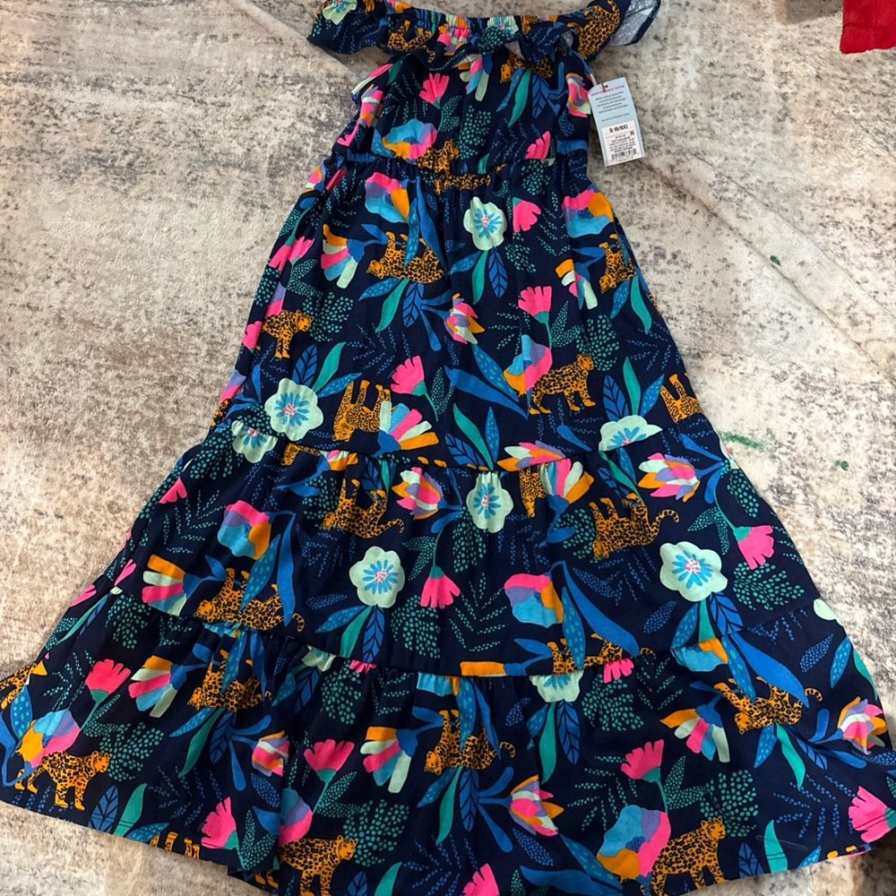 Cat & Jack Multicolor Floral and Animal Print Kids Casual Dress